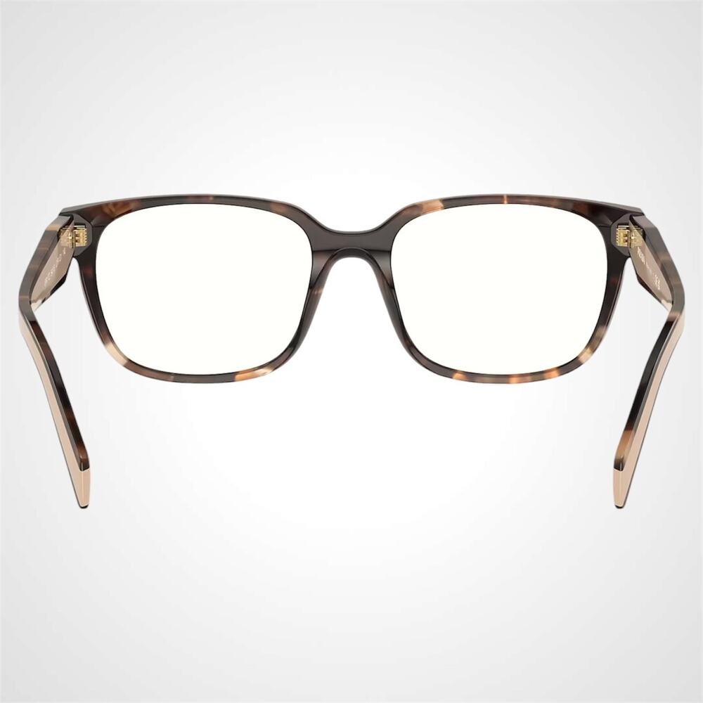 New PRADA Eyeglasses Square Brown Caramel Havana 52-18-140mm - Picture 2 of 6